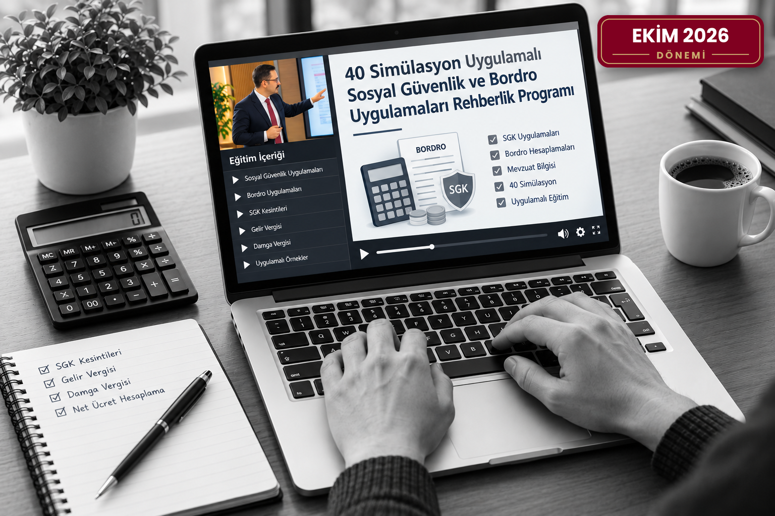 40 Simülasyon Uygulamalı Sosyal Güvenlik ve Bordro Uygulamaları Rehberlik Programı